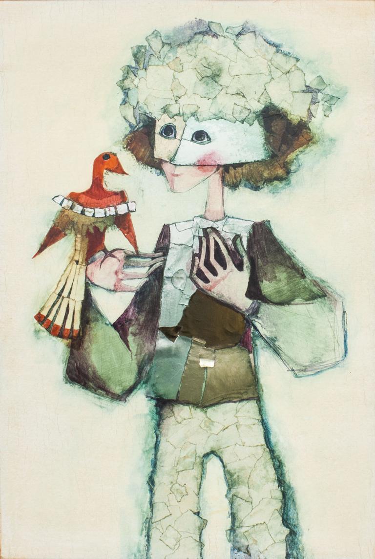 Rosina Wachtmeister (1939), Knabe mit Vogel / Boy with Bird