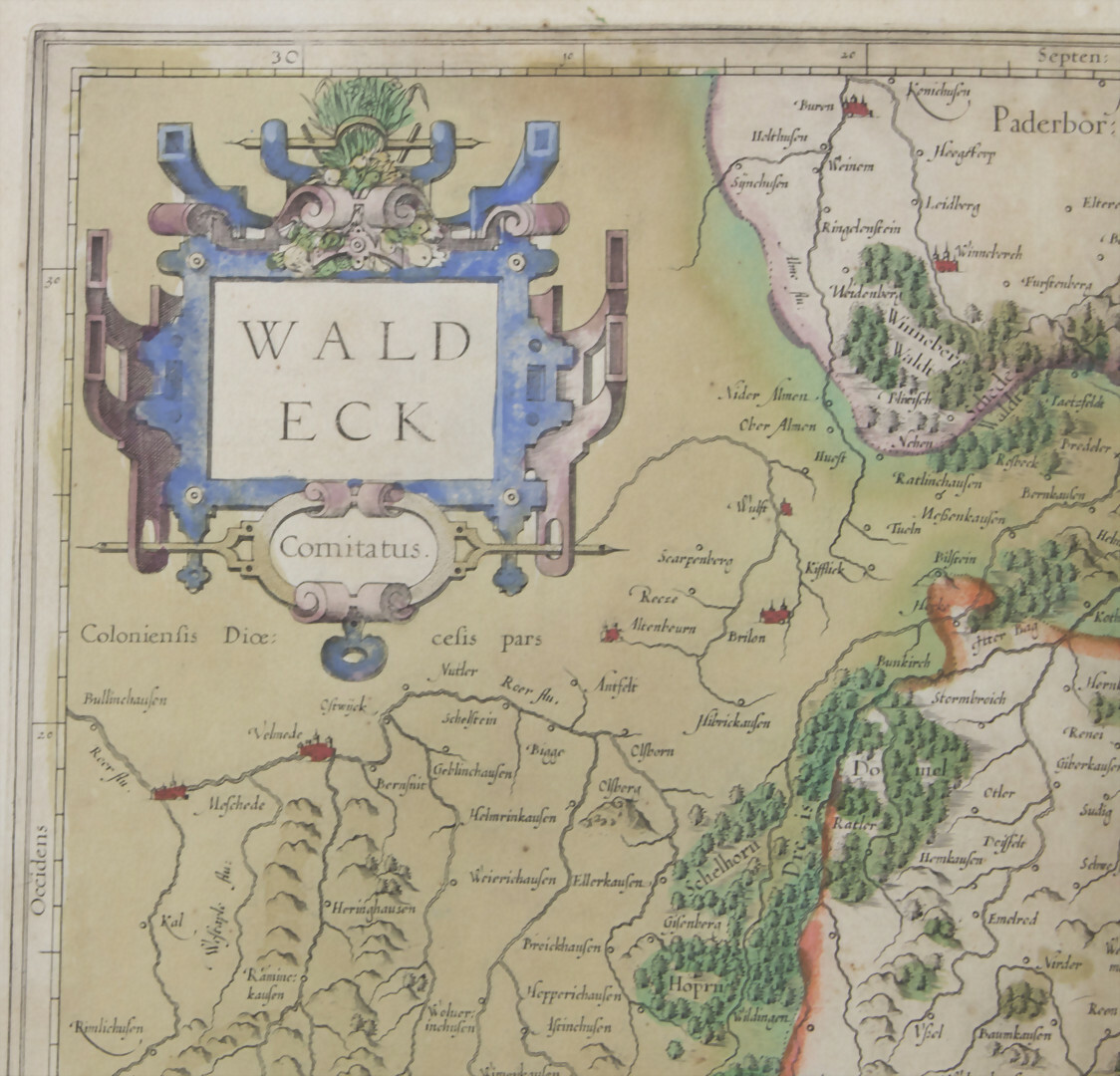 Gerhard Mercator Historische Karte Waldeck A Historic