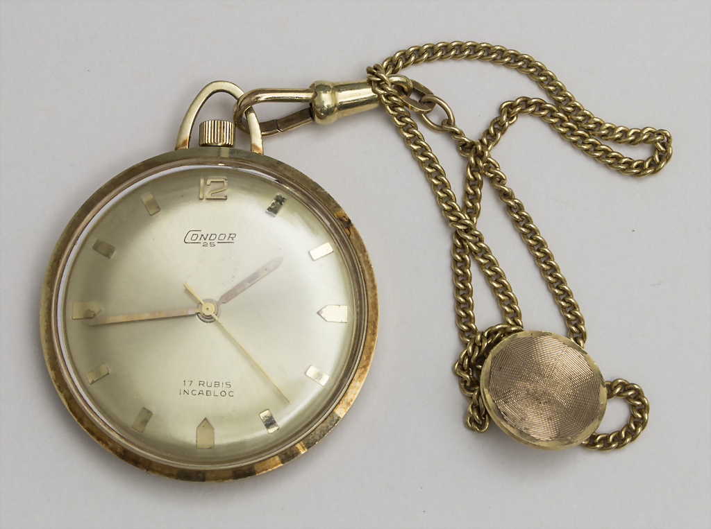 Offene Taschenuhr in Gold / A pocket watch in gold, Condor - auctions ...