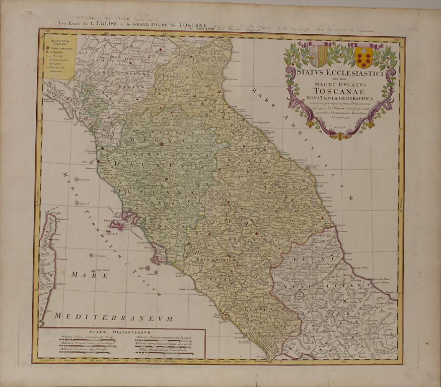 Tobias Mayer (Homann), Historische Karte Der Toskana / A Historic Map ...