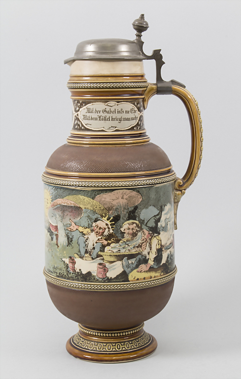 Großer Schenkkrug / A large stein jug, H. Schlitt für Mettlach, um 1890