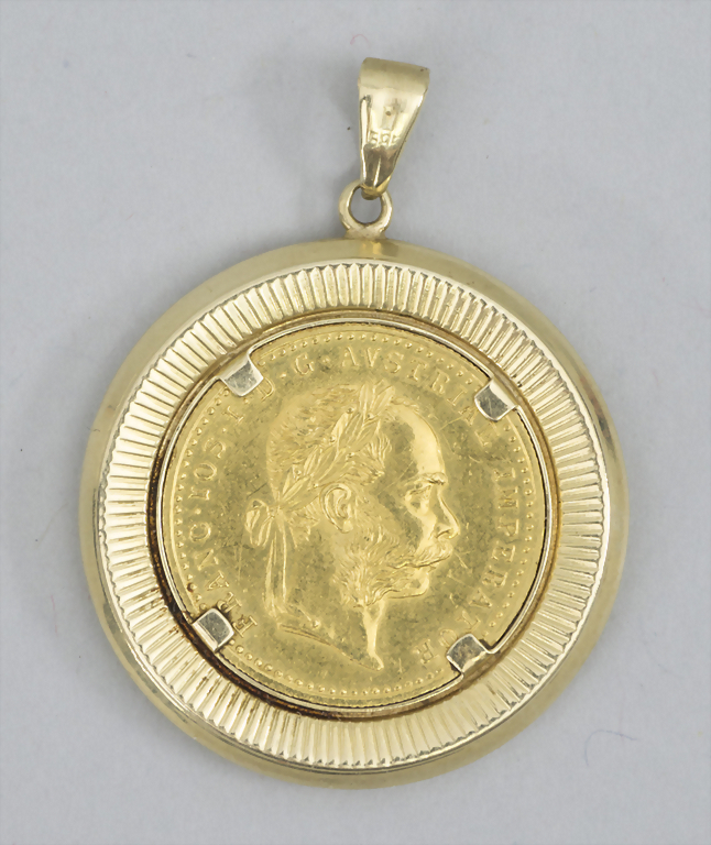 Anhänger mit Goldmünze / A pendant with a gold coin, Österreich 10 ...